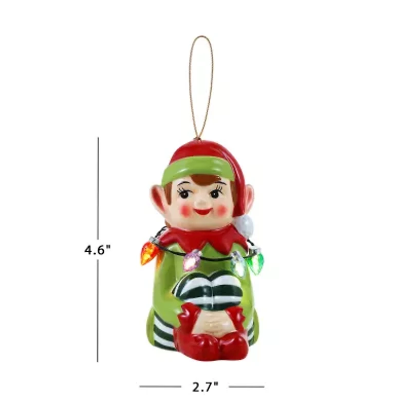 Nostalgic Mini Ceramic Elf Christmas Figurine