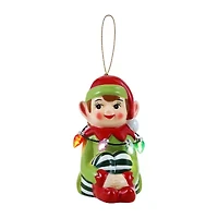 Nostalgic Mini Ceramic Elf Christmas Figurine