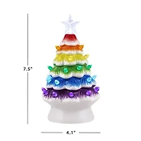 Nostalgic Ceramic Rainbow Christmas Tabletop Tree