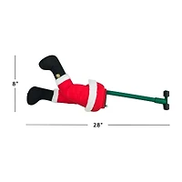 Animated Santa Kicker Christmas Clip