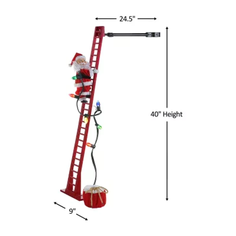 Super Climbing Santa Animated Christmas Tabletop Decor