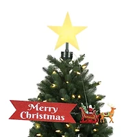 Animated Santa's Sleigh Christmas Tree Topper