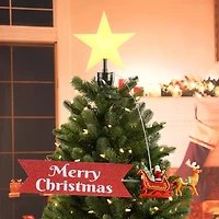 Animated Santa's Sleigh Christmas Tree Topper