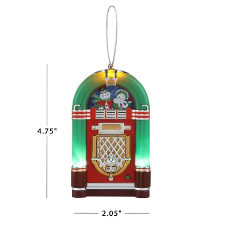 Mini Vintage Jukebox Christmas Ornament