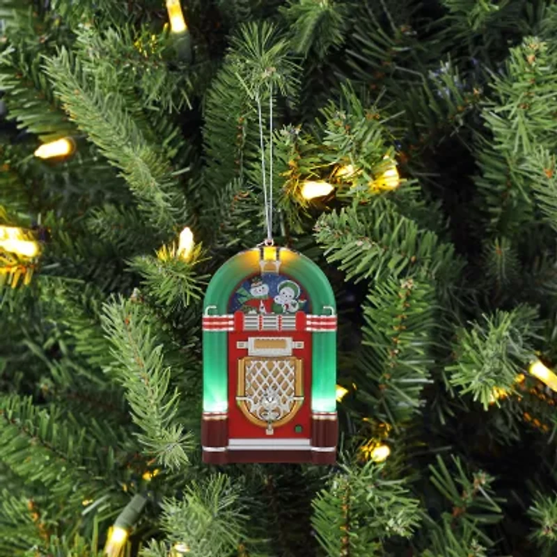 Mini Vintage Jukebox Christmas Ornament