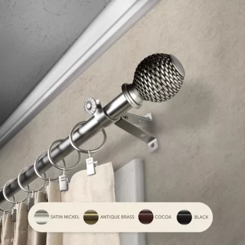 Rod Desyne Ozana 3/4 Adjustable Curtain