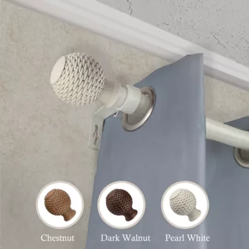 Rod Desyne Bala Faux Wood 1 Adjustable Curtain