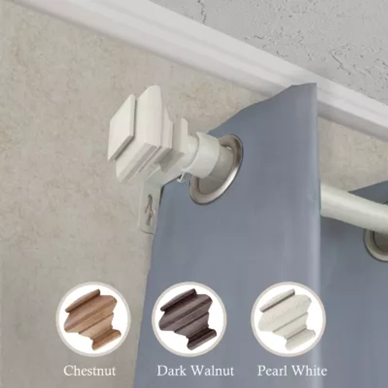 Rod Desyne Fern Faux Wood 1 Adjustable Curtain