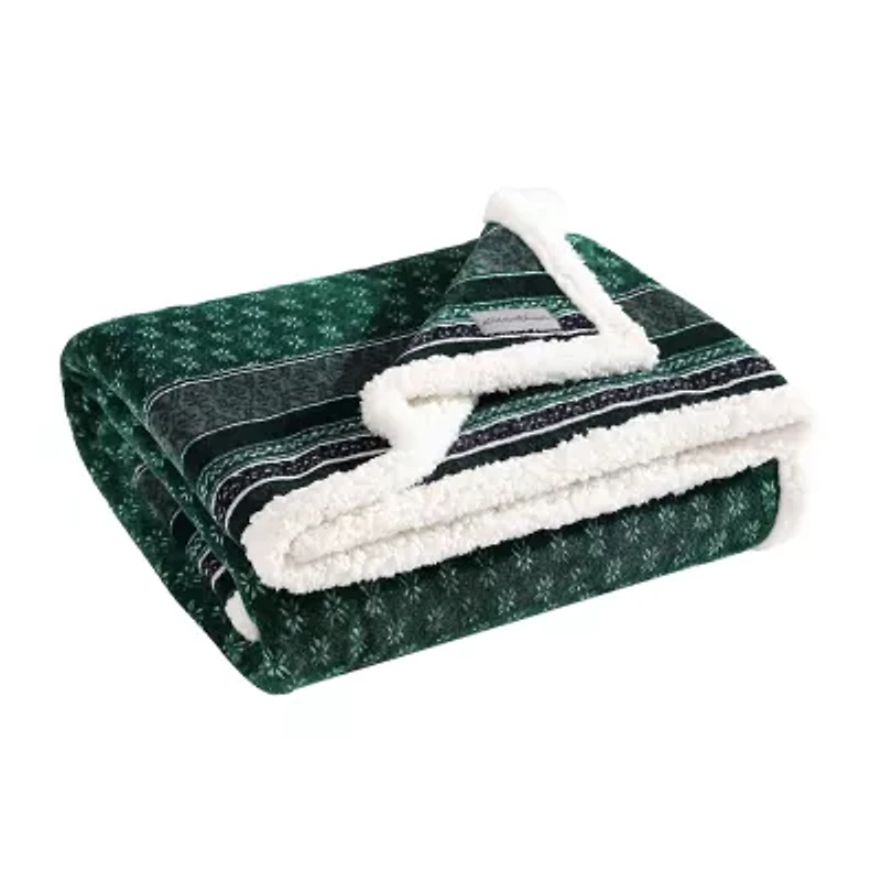 Eddie Bauer Fair Isle Washable Lightweight Throw
