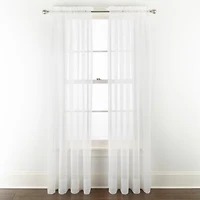 Liz Claiborne Lisette Rod Pocket Sheer Single Curtain Panel