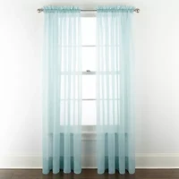 Liz Claiborne Lisette Rod Pocket Sheer Single Curtain Panel