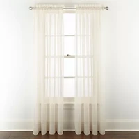 Liz Claiborne Lisette Rod Pocket Sheer Single Curtain Panel
