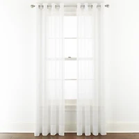 Liz Claiborne Lisette Grommet Top Sheer Single Curtain Panel