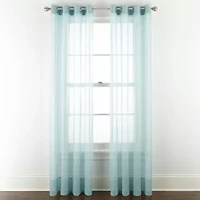 Liz Claiborne Lisette Grommet Top Sheer Single Curtain Panel