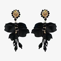 Bijoux Bar Womens Flower Drop Earrings