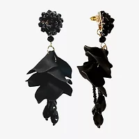 Bijoux Bar Womens Flower Drop Earrings