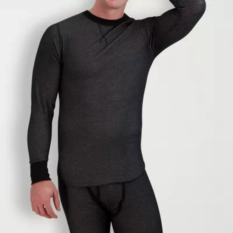 Hanes Raschel Mens Thermal Crew Shirt