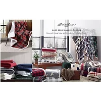 Eddie Bauer Mountain Pine Tartan Washable Lightweight Throw
