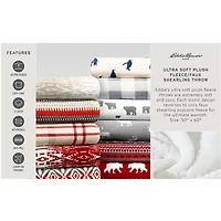 Eddie Bauer Pine Plaid Washable Lightweight Throw