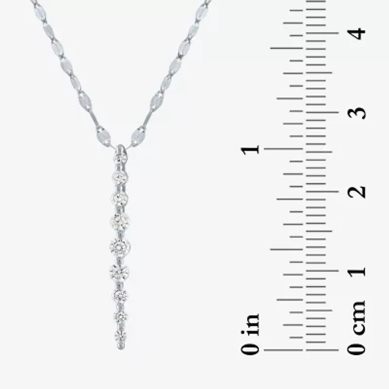 G-H / Si2-I1) Womens 1/3 CT. T.W. Lab Grown White Diamond 10K Gold 18 Inch Pendant Necklace