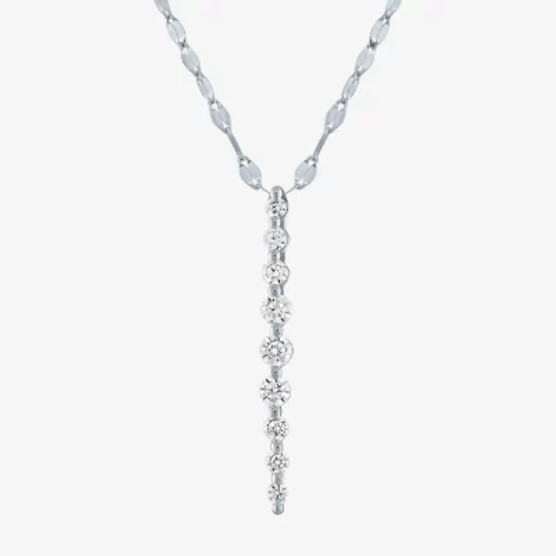 G-H / Si2-I1) Womens 1/3 CT. T.W. Lab Grown White Diamond 10K Gold 18 Inch Pendant Necklace
