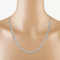 (H-I / I1) Womens White Diamond 10K Gold 12 Inch Tennis Necklace