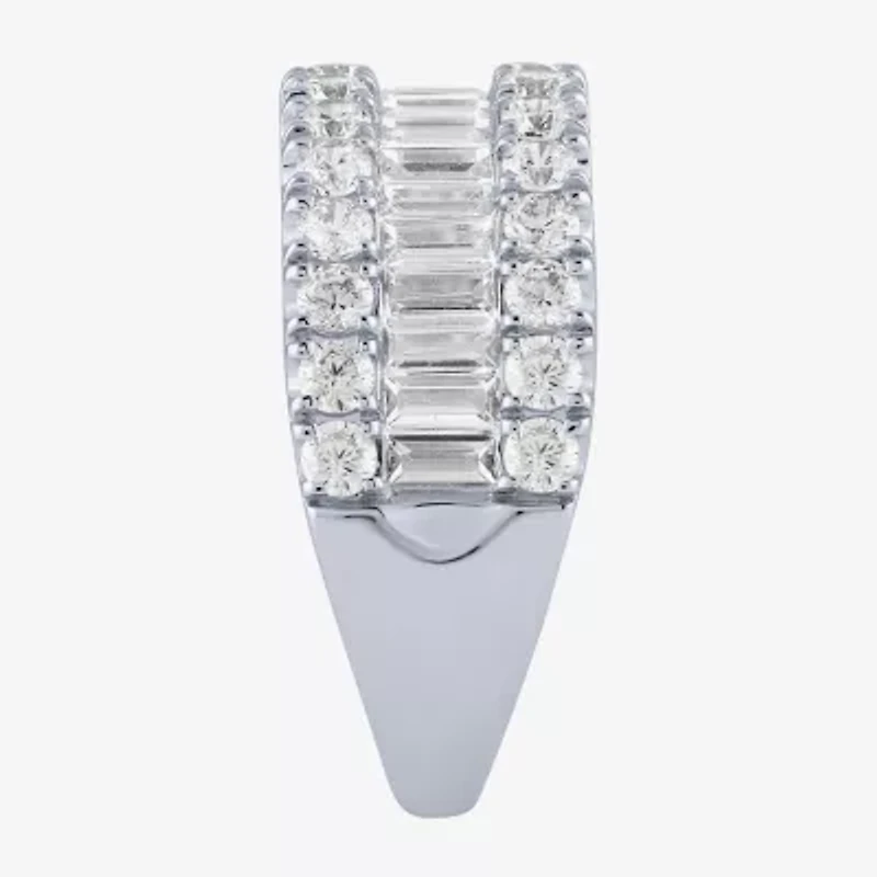 (H-I / Si2) Womens 2 CT. T.W. Lab Grown White Diamond 10K Gold Anniversary Engagement Ring