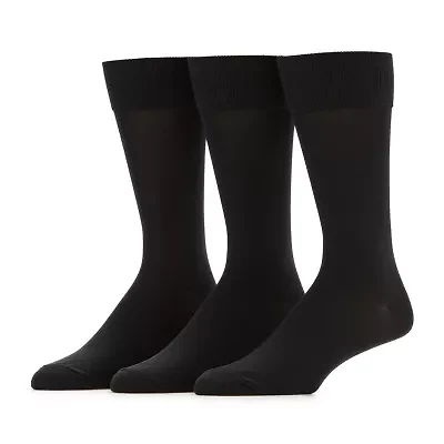 Stafford Microfiber Mens 3 Pair Crew Socks