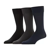 Stafford Microfiber Mens 3 Pair Crew Socks