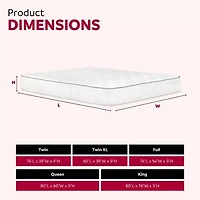 Primo Solar Pocket Coil 9" Medium/Firm Hyrbid Tight Top Mattress a Box