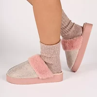 Journee Collection Emmber Womens Slip-On Slippers