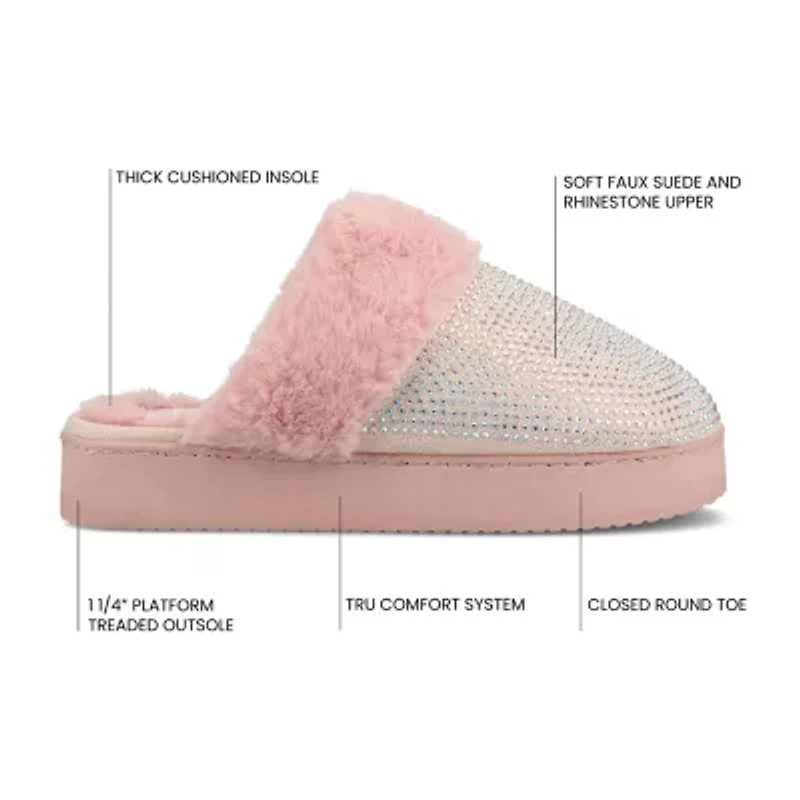 Journee Collection Emmber Womens Slip-On Slippers