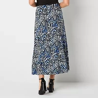 Black Label by Evan-Picone Knit Womens Mid Rise Maxi Skirt