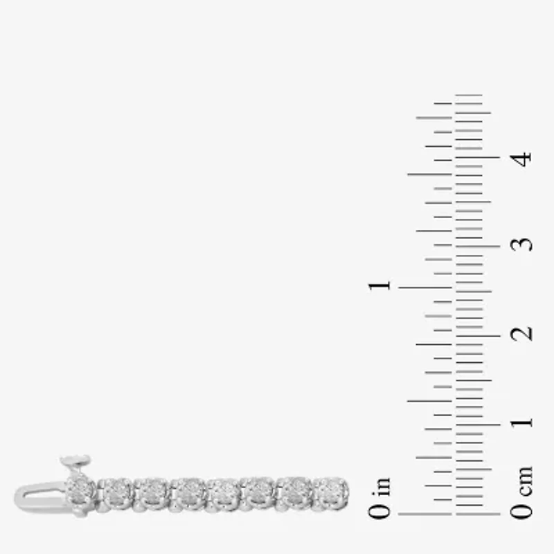 Limited Quantities! Womens CT. T.W. Natural White Diamond 10K White Gold Tennis Bracelet