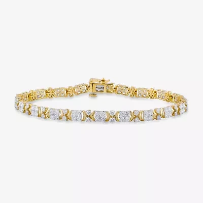 Limited Quantities! Womens 4 CT. T.W. Natural White Diamond 10K Gold Tennis Bracelet