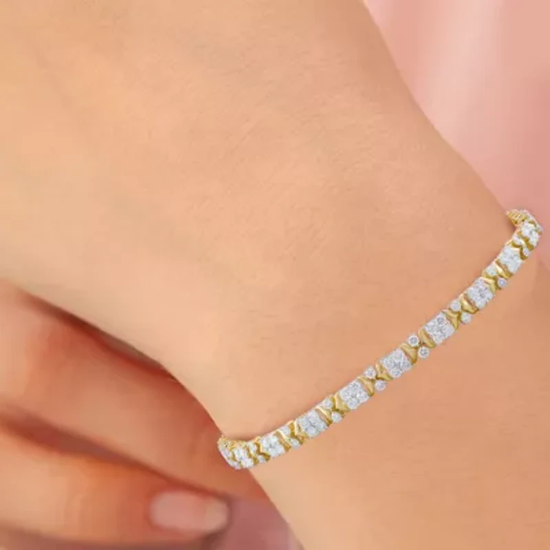 Limited Quantities! Womens 4 CT. T.W. Natural White Diamond 10K Gold Tennis Bracelet