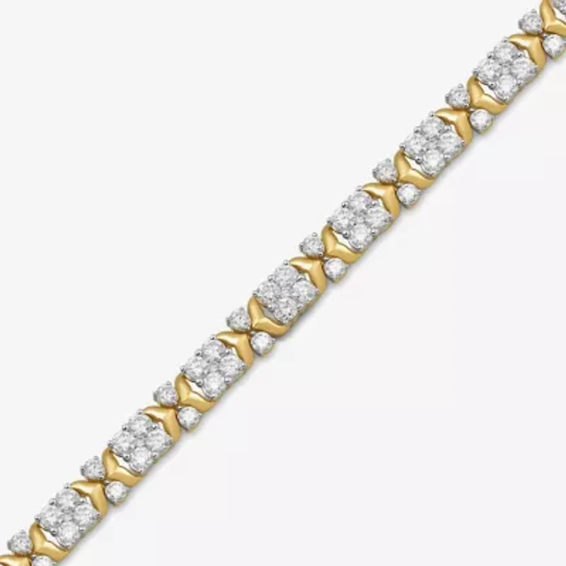 Limited Quantities! Womens 4 CT. T.W. Natural White Diamond 10K Gold Tennis Bracelet