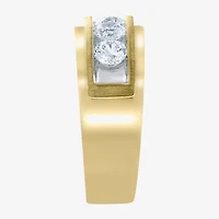 (H-I / I1) Mens 1 1/2 CT. T.W. Lab Grown White Diamond 10K Gold Wedding Band