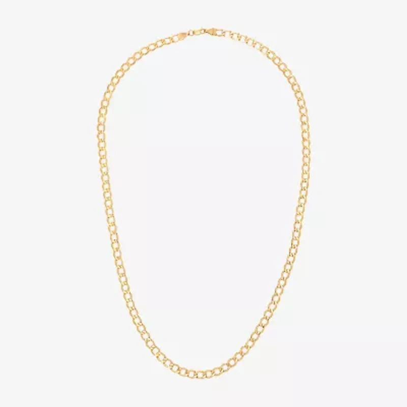 Made Italy Unisex Adult 10K Gold 20 Inch Curb Chain Necklace