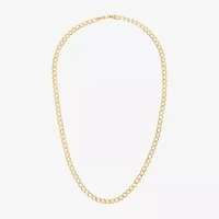 Made Italy Unisex Adult 10K Gold 20 Inch Curb Chain Necklace