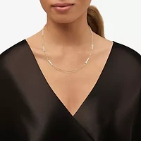 Mia Oro Womens 14K Two Tone Gold 18 Inch Link Necklace