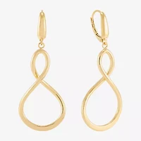 Mia Oro Womens 14K Gold Round Drop Earrings