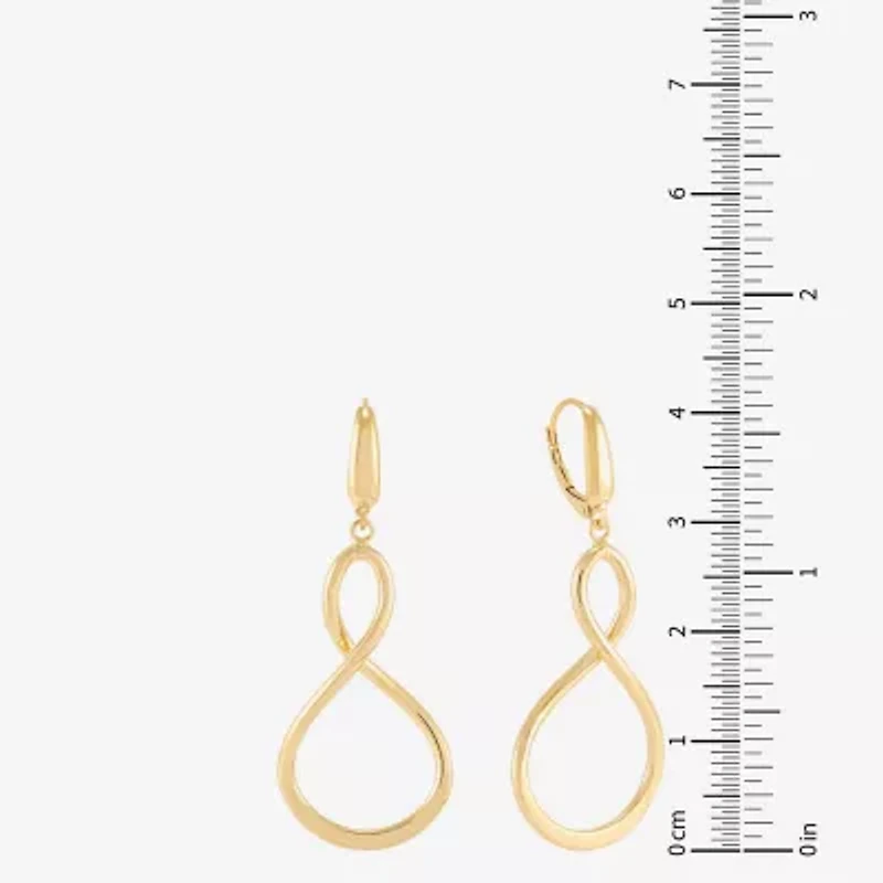 Mia Oro Womens 14K Gold Round Drop Earrings