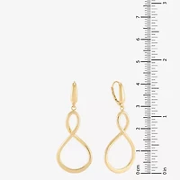 Mia Oro Womens 14K Gold Round Drop Earrings