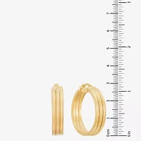 Made in Italy Womens 14K Gold 31mm Round Hoop Earrings