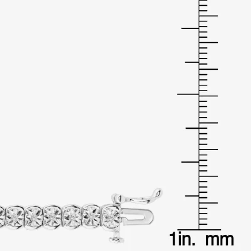 Womens 1 CT. T.W. Lab Grown White Diamond Sterling Silver Inch Tennis Bracelet