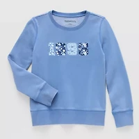 Thereabouts Little & Big Kid Girls Round Neck Fleece Long Sleeve Sweatshirt