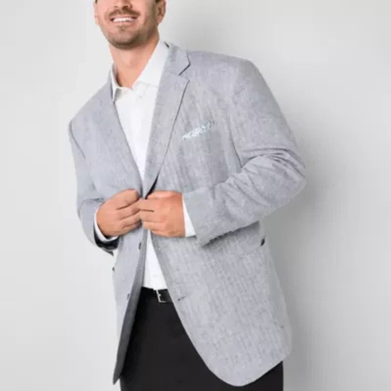 Stafford Linen Cotton Mens Classic Fit Sport Coat