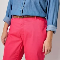 St. John's Bay Womens Plus Straight Mid Rise Capri Pant