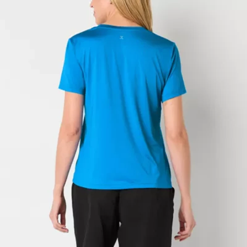 Xersion Womens Performance Crew Neck Short Sleeve T-Shirt